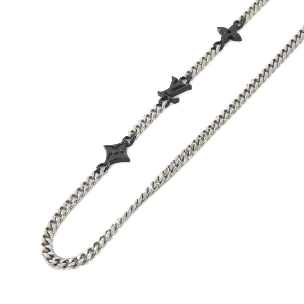 LOUIS VUITTON Black Monogram Necklace